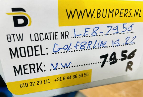 Bumper Volkswagen Golf 8 Rline  2019-2022 Achterbumper 1-E8-7956R