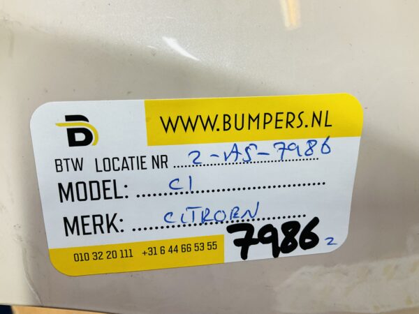 BUMPER Citroen C1  2014-2023 VOORBUMPER 2-A5-7986z