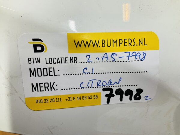 BUMPER Citroen C1  2014-2023 VOORBUMPER 2-A5-7998z