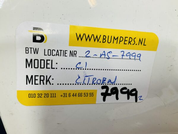 BUMPER Citroen C1  2014-2023 VOORBUMPER 2-A5-7999z
