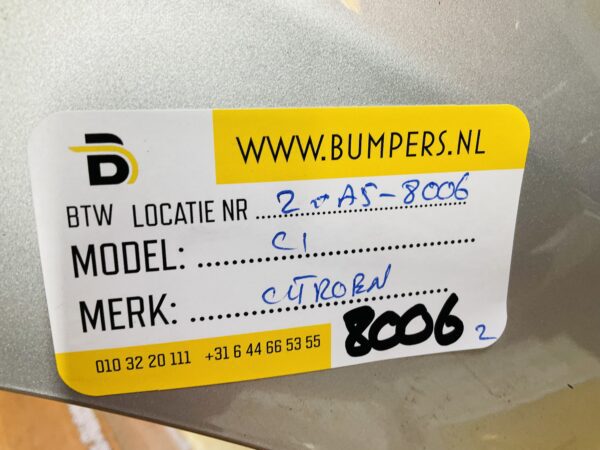 BUMPER Citroen C1  2014-2023 VOORBUMPER 2-A5-8006z