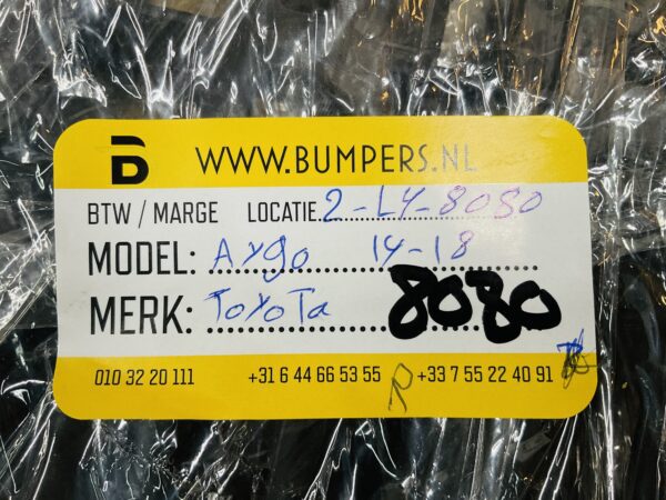 Onderplaat Toyota Aygo 2014-2018 Bumper lip 2-L4-8080R