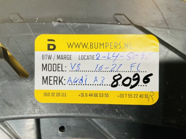 Onderplaat Audi A3 V8 2016-2021 8V3807233 BumperLip  2-L4-8096R