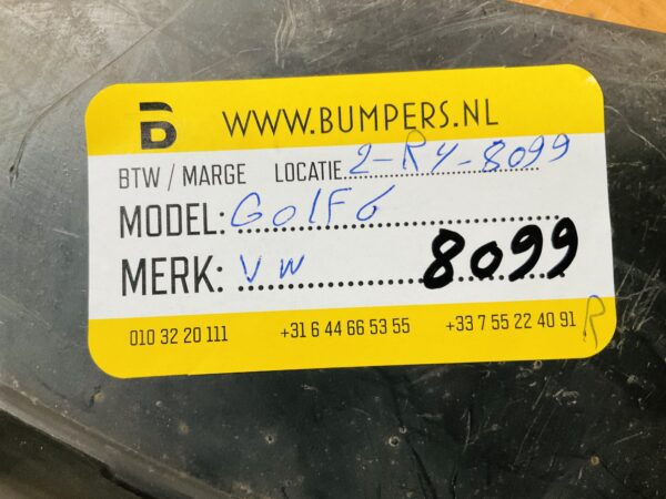 OnderplaatVolkswagen Golf 6 2007-2012 5k0805903 BumperLip  2-L4-8099R