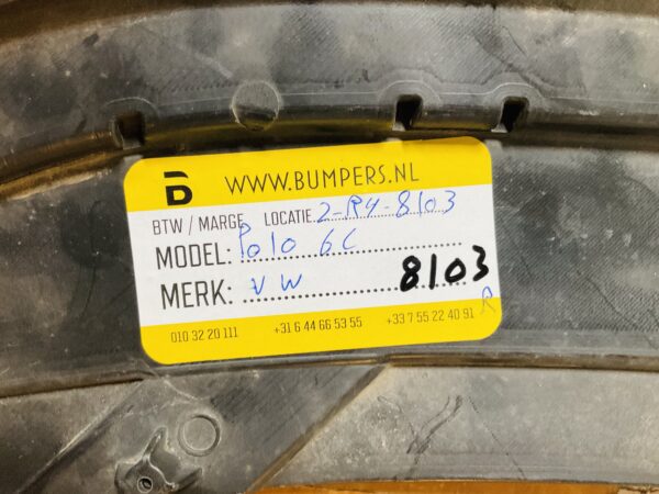 Onderplaat Volkswagen Polo 6C 2013-2017 6C0805915 BumperLip  2-L4-8103R