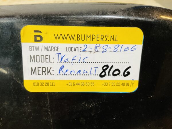 Diffuser Renault Trafic Bumperlip 2-R8-8106R