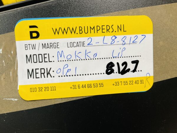 Bumper Lip Opel Mokka 2016-2019 42547651 Spoiler 2-L4-8127R