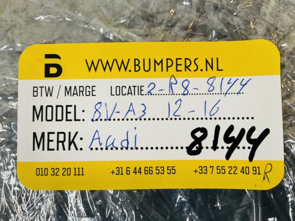 Diffuser audi A3 8V 2012-2016 Achterbumper Lip 2-R8-8144R