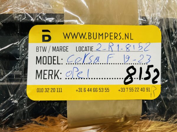 Grill Houder Opel Corsa F 2019-2023 Bumper Gril 2-R1-8152R