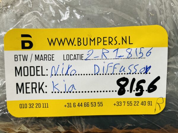 Diffuser Kia Niro Achterbumper Lip 2-R1-8156R