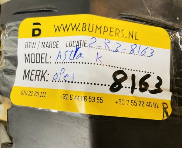 Grill Houder Opel Astra K 13448088 2-R3-8163R