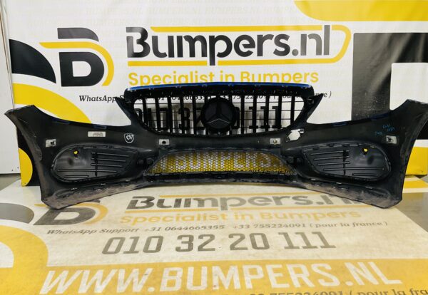 BUMPER Mercedes C Klasse W205 AMG GT Grill 2014-2017 VOORBUMPER 1-Z3-8227z