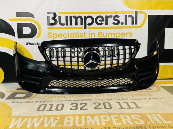 BUMPER Mercedes C Klasse W205 AMG Facelift GT Grill 2017-2021 VOORBUMPER 1-A4-8277z