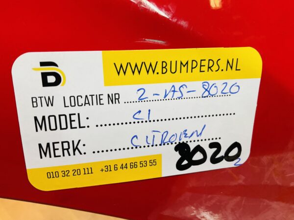BUMPER Citroen C1 2014-2023 VOORBUMPER 2-A5-8020z