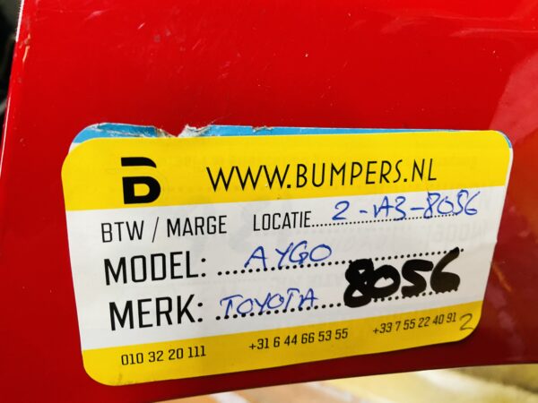BUMPER Toyota Aygo  2014-2017 VOORBUMPER 2-A3-8056z