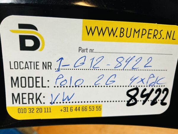 Bumper Volkswagen Polo 2G 2017-2021 2G0807221 4XPdc Voorbumper 1-G12-8422