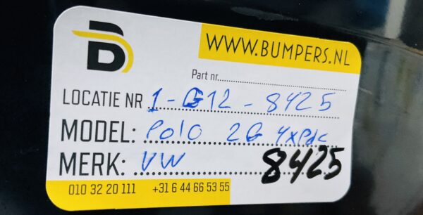Bumper Volkswagen Polo 2G 2017-2021 2G0807221 4XPdc Voorbumper 1-G12-8425