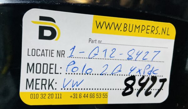 Bumper Volkswagen Polo 2G 2017-2021 2G0807221 4XPdc Voorbumper 1-G12-8427