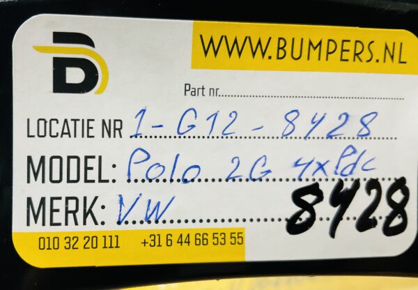 Bumper Volkswagen Polo 2G 2017-2021 2G0807221 4XPdc Voorbumper 1-G12-8428