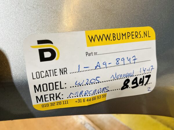 BUMPER Mercedes C Klasse W205 Normaal 2014-2017 VOORBUMPER 1-A9-8947z