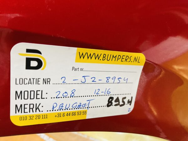 BUMPER Peugeot 208 2012-2016 VOORBUMPER 2-J2-8954z