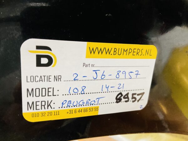 BUMPER Peugeot 108 2014-2021 VOORBUMPER 2-J6-8957z