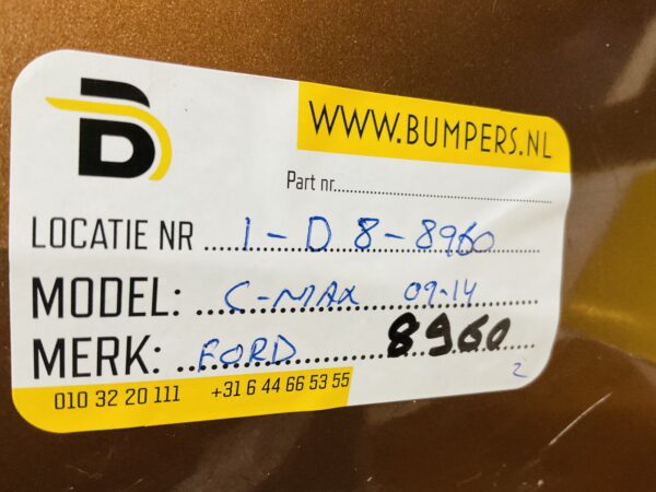 BUMPER Ford C-Max CMax 2009-2014 VOORBUMPER 1-D8-8960z