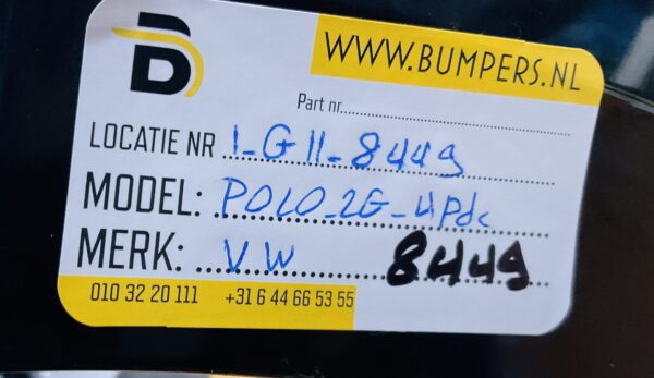 Bumper Volkswagen Polo 2G 2017-2021 2G0807221 4XPdc Voorbumper 1-G11-8449