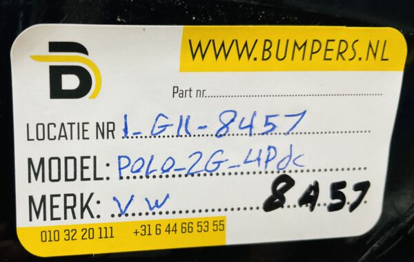 Bumper Volkswagen Polo 2G 2017-2021 2G0807221 4XPdc Voorbumper 1-G11-8457