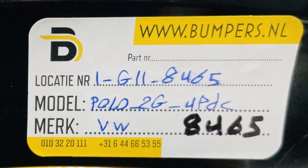 Bumper Volkswagen Polo 2G 2017-2021 2G0807221 4XPdc Voorbumper 1-G11-8465