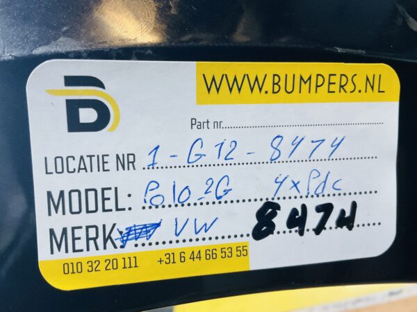 Bumper Volkswagen Polo 2G 2017-2021 2G0807221 4XPdc Voorbumper 1-G12-8474
