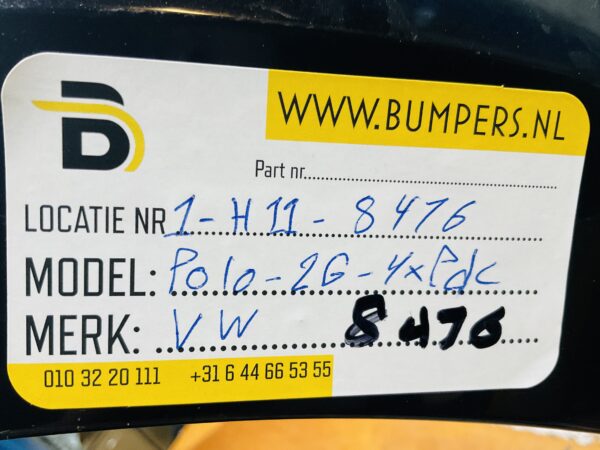 Bumper Volkswagen Polo 2G 2017-2021 2G0807221 4XPdc Voorbumper 1-G11-8476