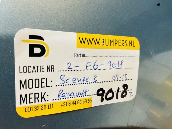 BUMPER Renault Scenic 3 2009-2013 VOORBUMPER 2-F6-9018z