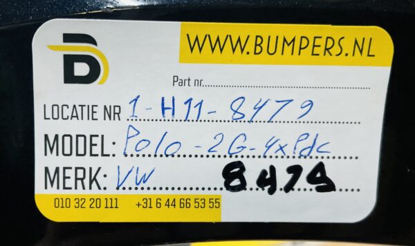 Bumper Volkswagen Polo 2G 2017-2021 2G0807221 4XPdc Voorbumper 1-G11-8479