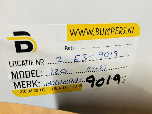 BUMPER Hyundai i20 2021-2023 VOORBUMPER 2-E3-9019z