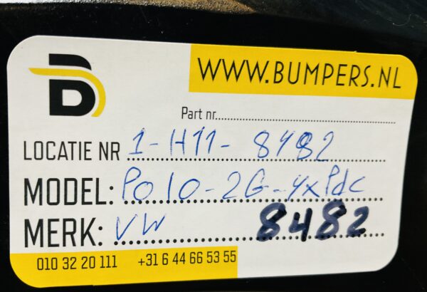 Bumper Volkswagen Polo 2G 2017-2021 2G0807221 4XPdc Voorbumper 1-G11-8482