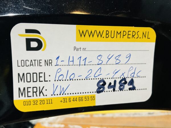 Bumper Volkswagen Polo 2G 2017-2021 2G0807221 4XPdc Voorbumper 1-G11-8489