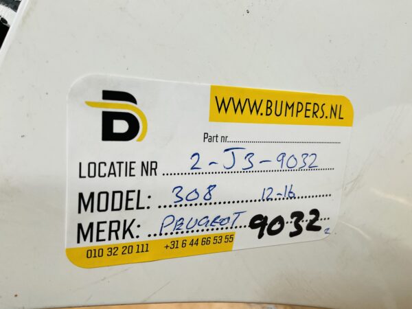 BUMPER Peugeot 308  2012-2016 VOORBUMPER 2-J3-9032z
