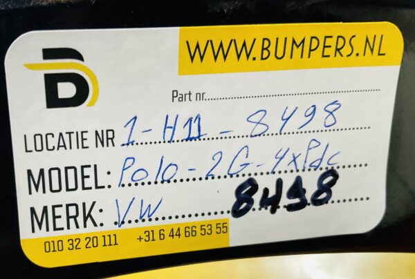 Bumper Volkswagen Polo 2G 2017-2021 2G0807221 4XPdc Voorbumper 1-H11-8498