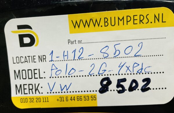 Bumper Volkswagen Polo 2G 2017-2021 2G0807221 4XPdc Voorbumper 1-H12-8502