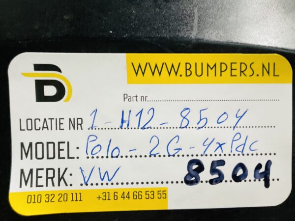 Bumper Volkswagen Polo 2G 2017-2021 2G0807221 4XPdc Voorbumper 1-H12-8504