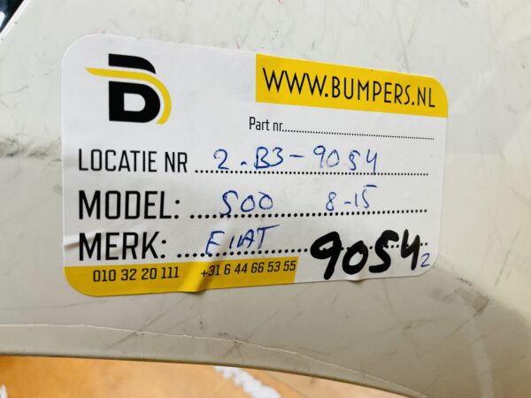 BUMPER Fiat 500 2007-2015 VOORBUMPER 2-B3-9054z