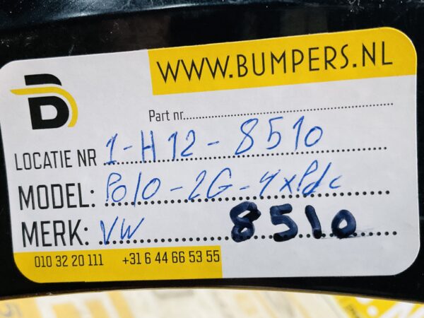 Bumper Volkswagen Polo 2G 2017-2021 2G0807221 4XPdc Voorbumper 1-H12-8510