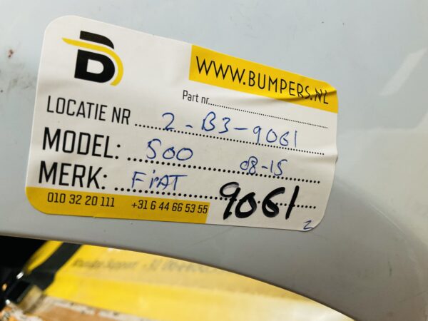 BUMPER Fiat 500 2007-2015 VOORBUMPER 2-B3-9061z