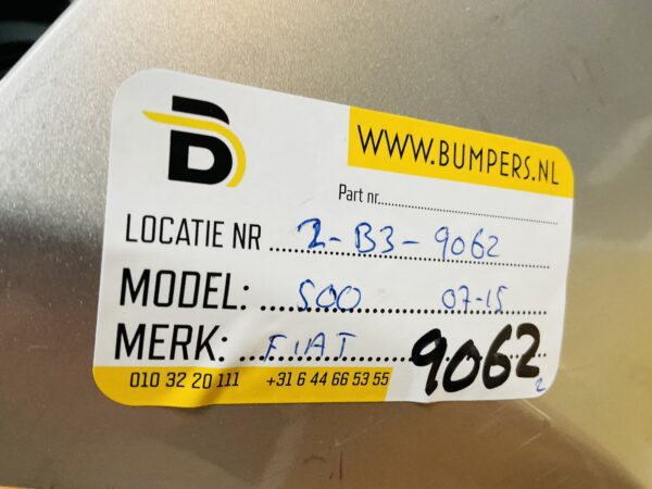 BUMPER Fiat 500 2007-2015 VOORBUMPER 2-B3-9062z