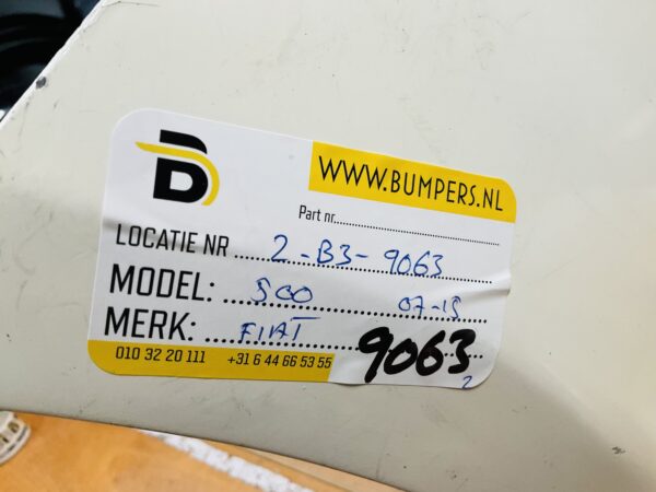 BUMPER Fiat 500 2007-2015 VOORBUMPER 2-B3-9063z