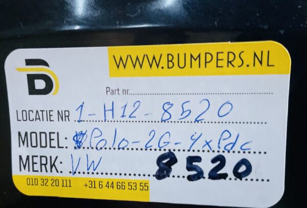 Bumper Volkswagen Polo 2G 2017-2021 2G0807221 4XPdc Voorbumper 1-H12-8520