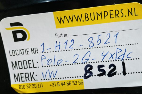 Bumper Volkswagen Polo 2G 2017-2021 2G0807221 4XPdc Voorbumper 1-H12-8521