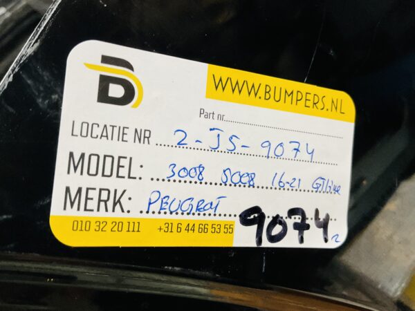 BUMPER Peugeot 3008 5008 GT Line GT-Line 2016-2021 6xpdc VOORBUMPER 2-J5-9074z