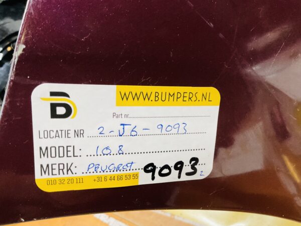 BUMPER Peugeot 108 2014-2021 VOORBUMPER 2-J6-9093z